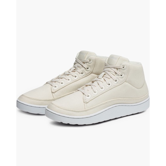 Allbirds Pacer Canvas Mid Top Natural White Blizzard Sneakers Women’s Size 9 - Picture 6 of 14